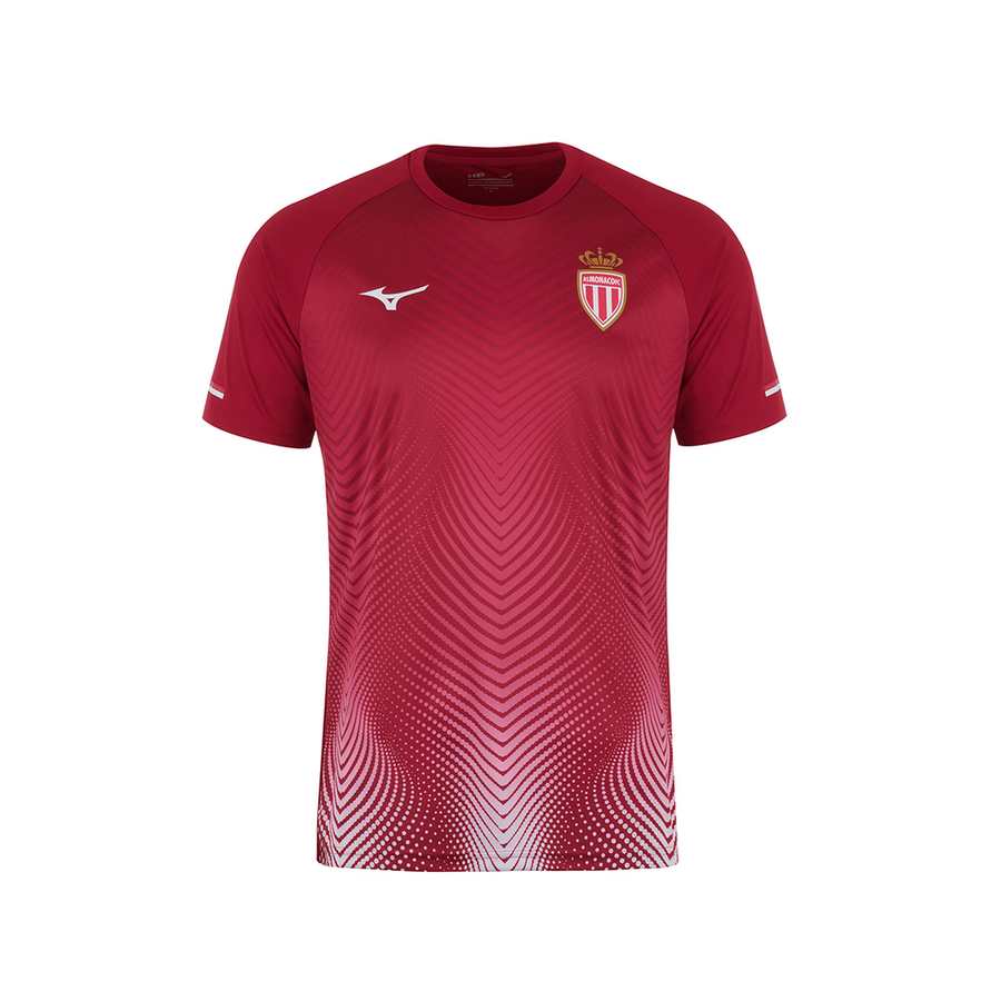 Mizuno Short sleeve Training Shirt AS Monaco Men Bordeaux
